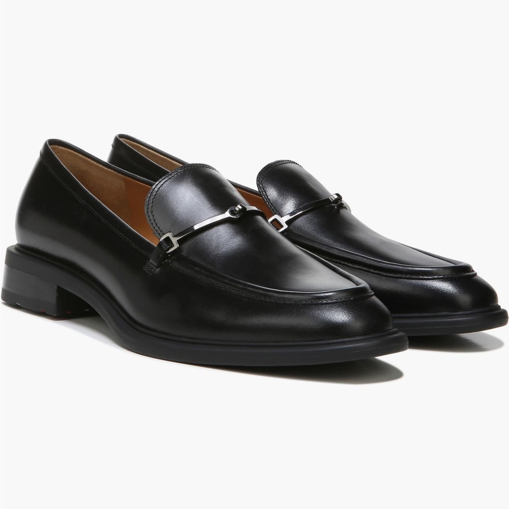 NEW FRANCO SARTO EDA Black Leather Loafers